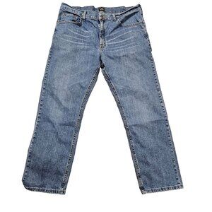 Lee Mens Jeans Size 40 x 30 Premier Select Regular Fit Blue Denim Light Wash